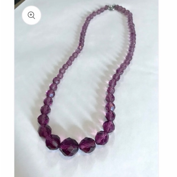 Czech bohemian crystal glass beaded necklace - Picture 1 of 2